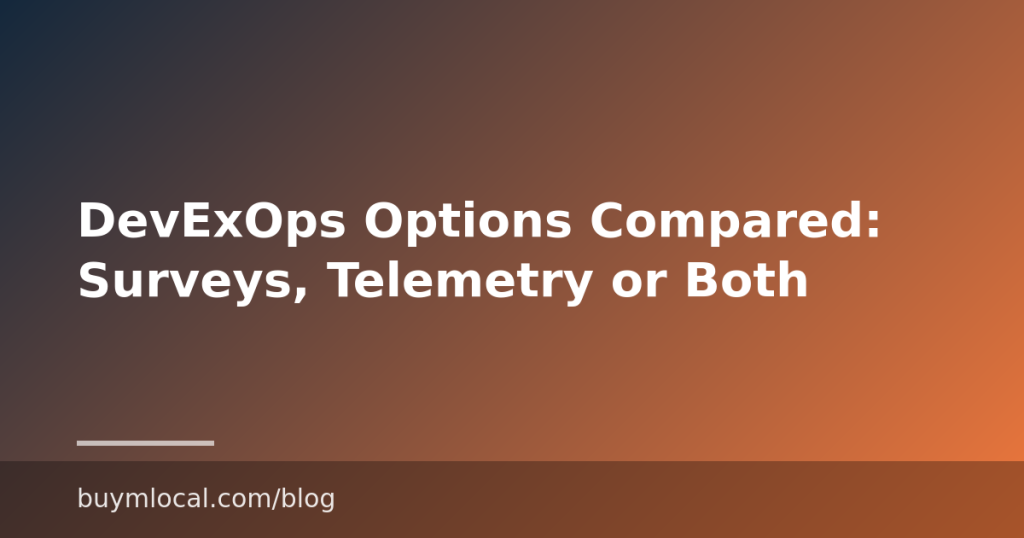 DevExOps Options Compared: Surveys, Telemetry or Both