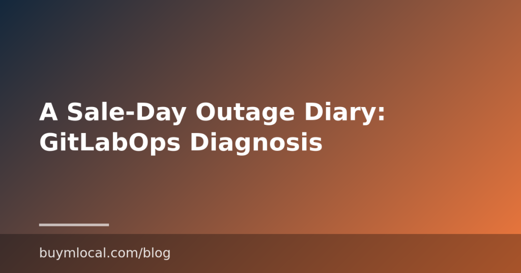 A Sale-Day Outage Diary: GitLabOps Diagnosis